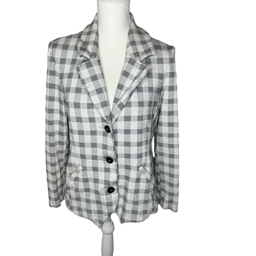 CAbi Valentina Plaid Checker Blazer Jacket 10